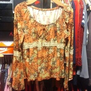 Coldwater creek women's blouse floral print size large